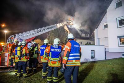 Winnenden-Baach: Dachstuhlvollbrand - Bewohner konnten sich retten